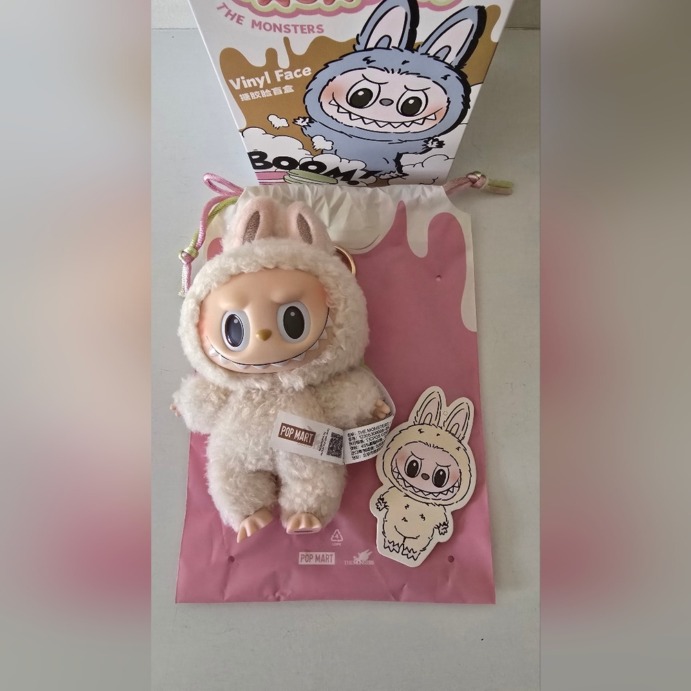 Pop Mart The Monsters Exciting Macaron Plush Labubu Keychain